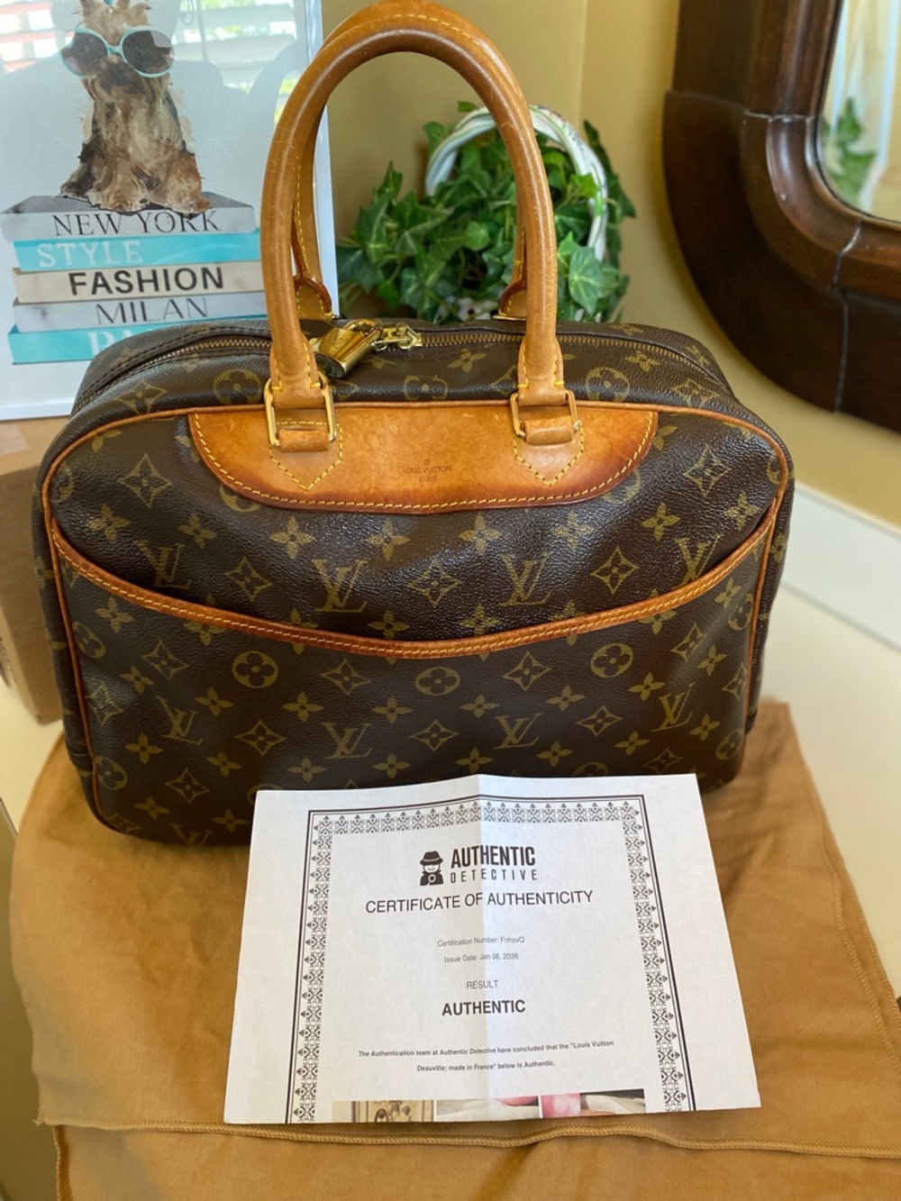 Louis Vuitton Monogram Deauville Handbag